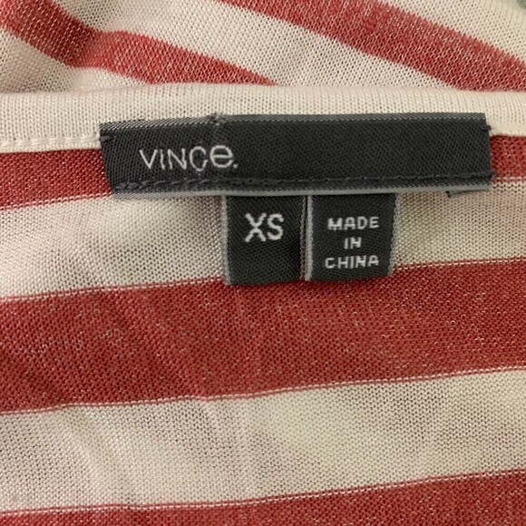 VINCE Womens Size XS Multicolor Striped Blouse Scoop Neck Long Sleeve Top - Picture 4 of 5